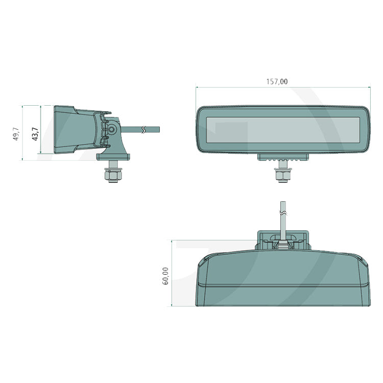 LED Arbeitsscheinwerfer mit Warnlicht 22 Watt 2880 Lumen