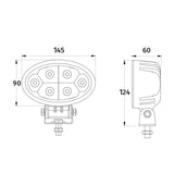 LED Arbeitsscheinwerfer Oval 18 Watt 1350 Lumen