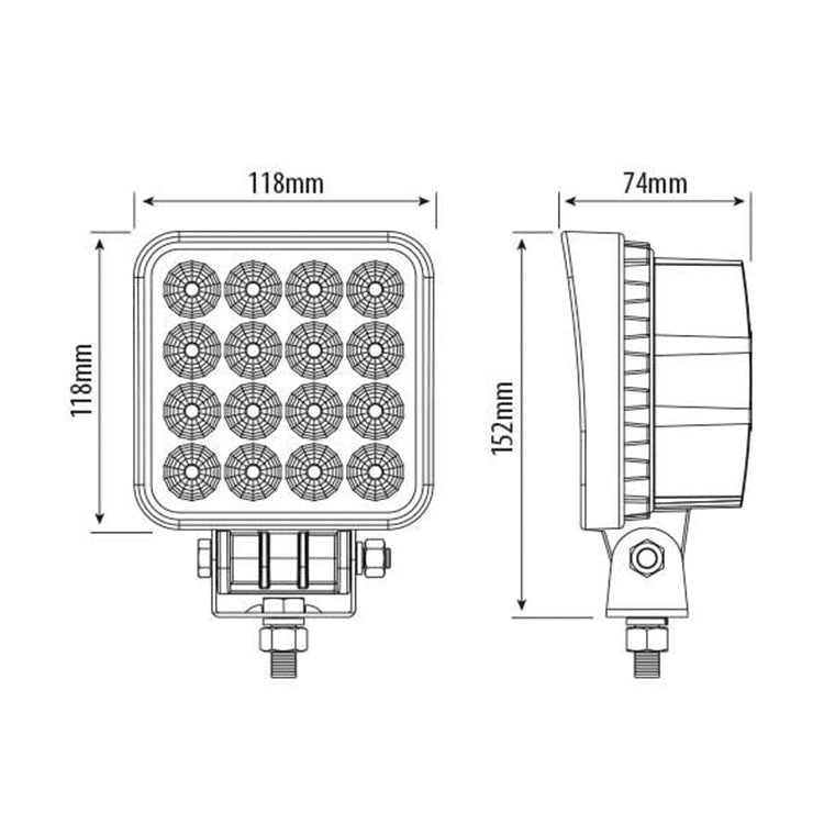 LED Arbeitsscheinwerfer 48 Watt 3600 Lumen