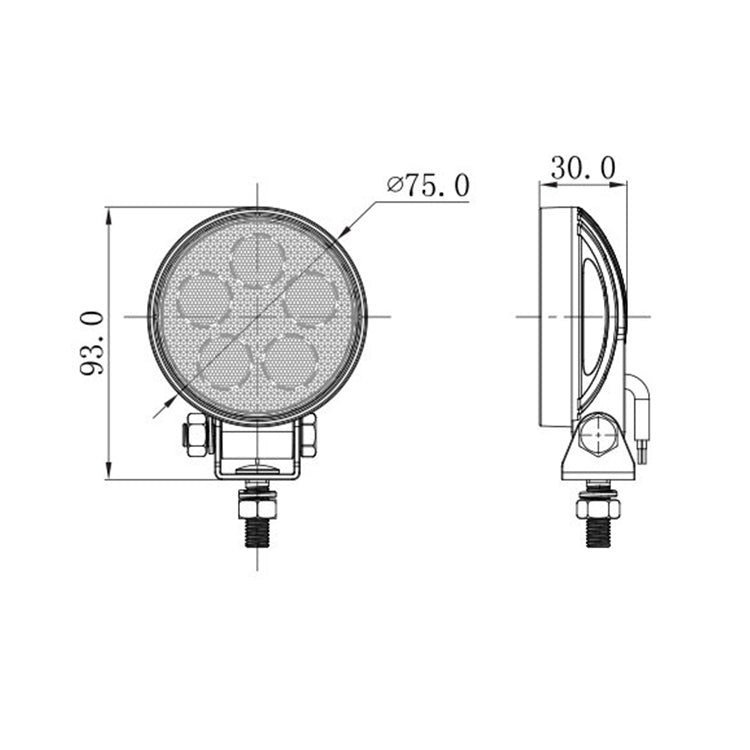 LED Mini Arbeitsscheinwerfer Rund 7.5 Watt 950 Lumen