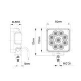 LED Arbeitsscheinwerfer 54 Watt 6840 Lumen