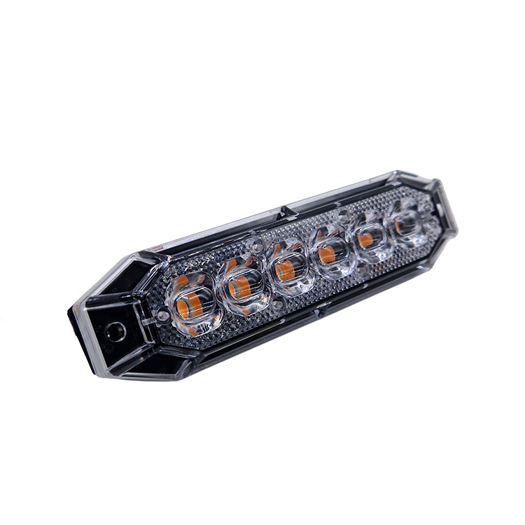 12 LED Blitzleuchten Orange 128mm Länge