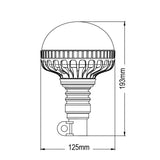 LED Rundumleuchte Orange 60 x 0.5W LEDs mit Flexihalterung